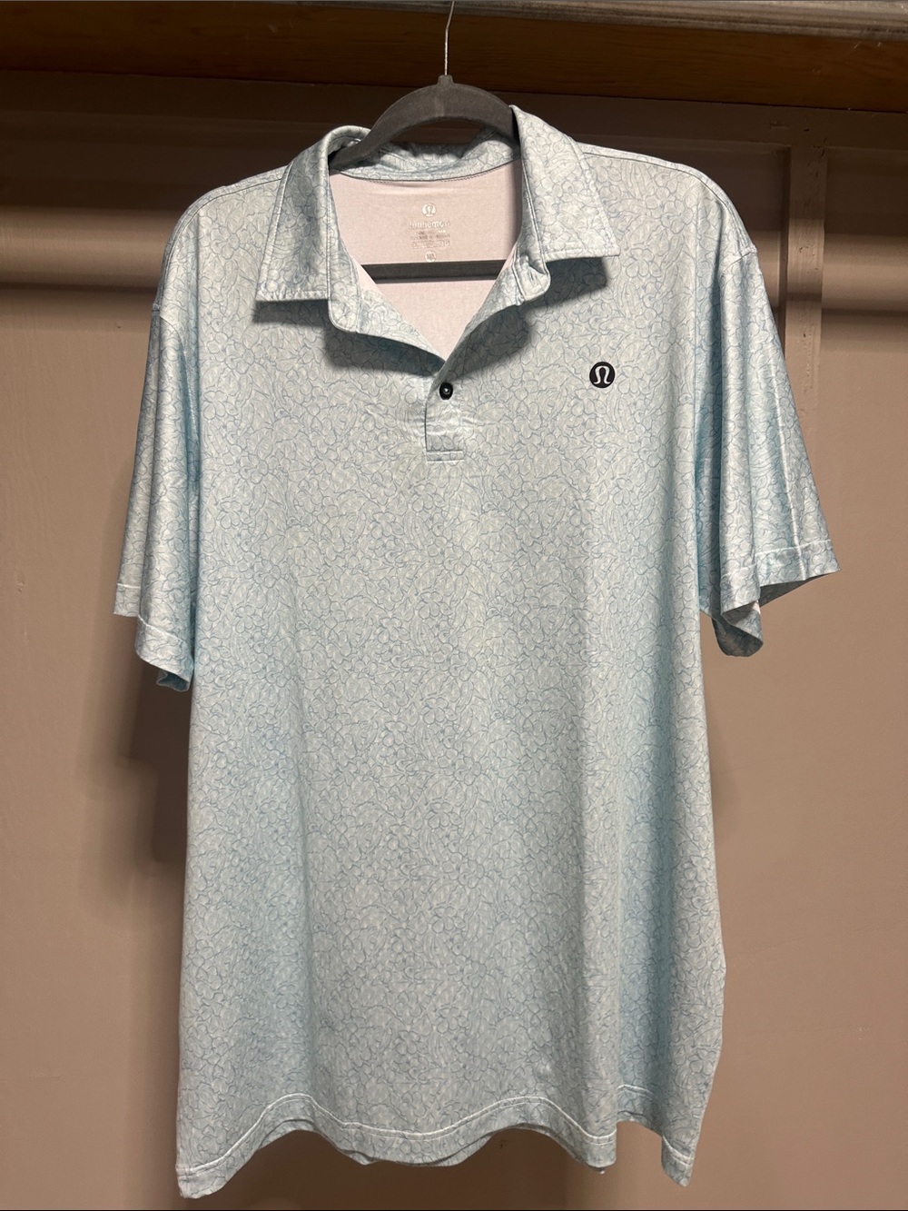lululemon athletica Light Blue Men’s Patterned Performance Polo